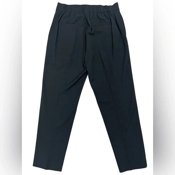 Vince Mid-Rise Tapered Pull-On Pant Straight Cropped Leg Trousers Black Size M - Picture 6 of 11